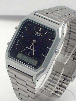 Casio Vintage AQ-230A-1DMQD Silver Stainless Watch For Men and Women