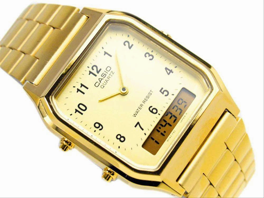 Casio Vintage AQ-230GA-9B Gold Plated Watch Unisex