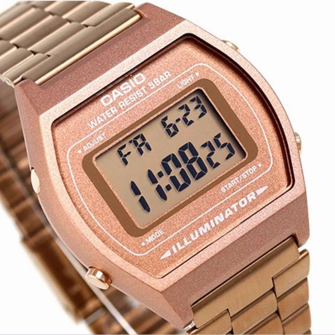 Casio Vintage B640WC-5A Rose Gold Watch for Men and Women