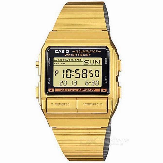 Casio Vintage DB-380G-1D Gold Plated Watch For Men and Women