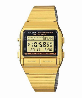 Casio Vintage DB-380G-1D Gold Plated Watch For Men and Women