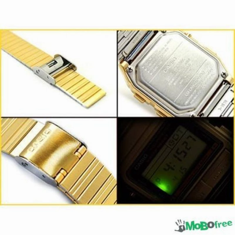Casio Vintage DB-380G-1D Gold Plated Watch For Men and Women