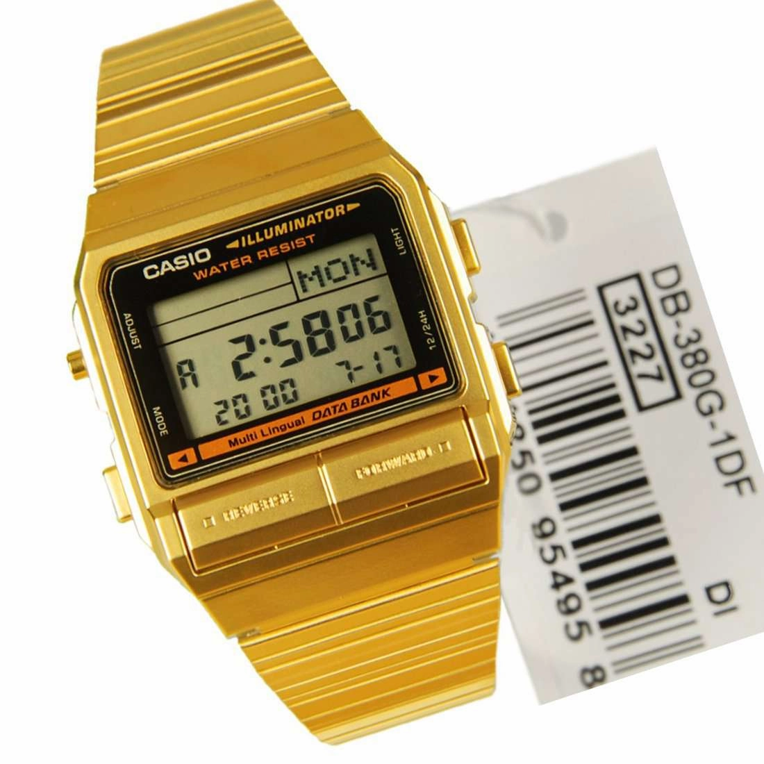 Casio Vintage DB-380G-1D Gold Plated Watch For Men and Women