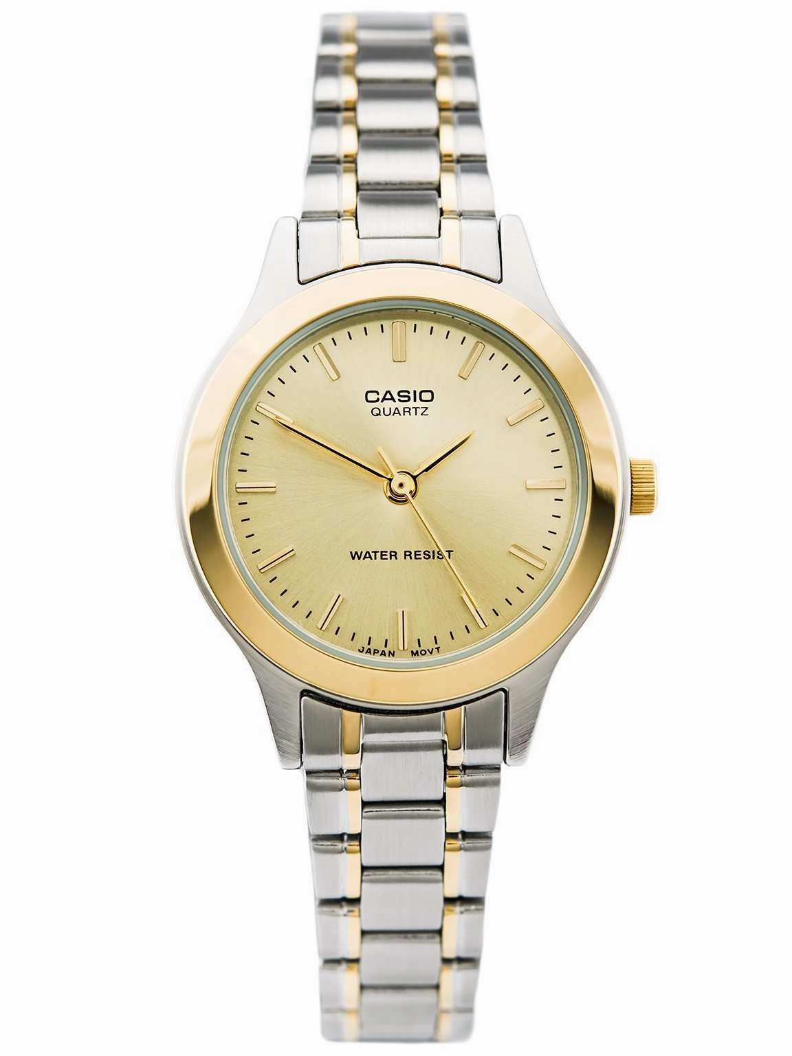 Casio Vintage LTP-1128G-9AR Silver & Gold Stainless Watch for Women