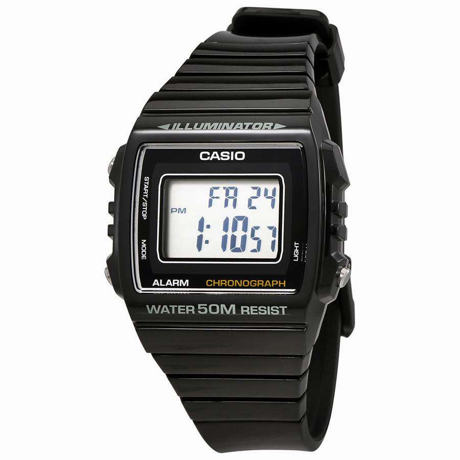Casio W-215H-1A Black Resin Watch for Men and Women