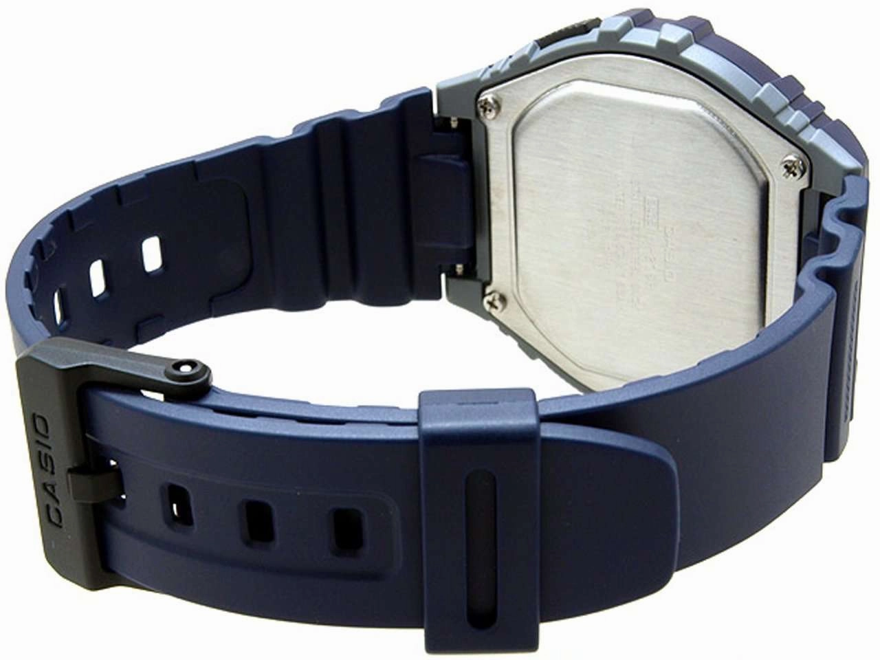 Casio W-216H-2B Blue Resin Digital Watch for Men