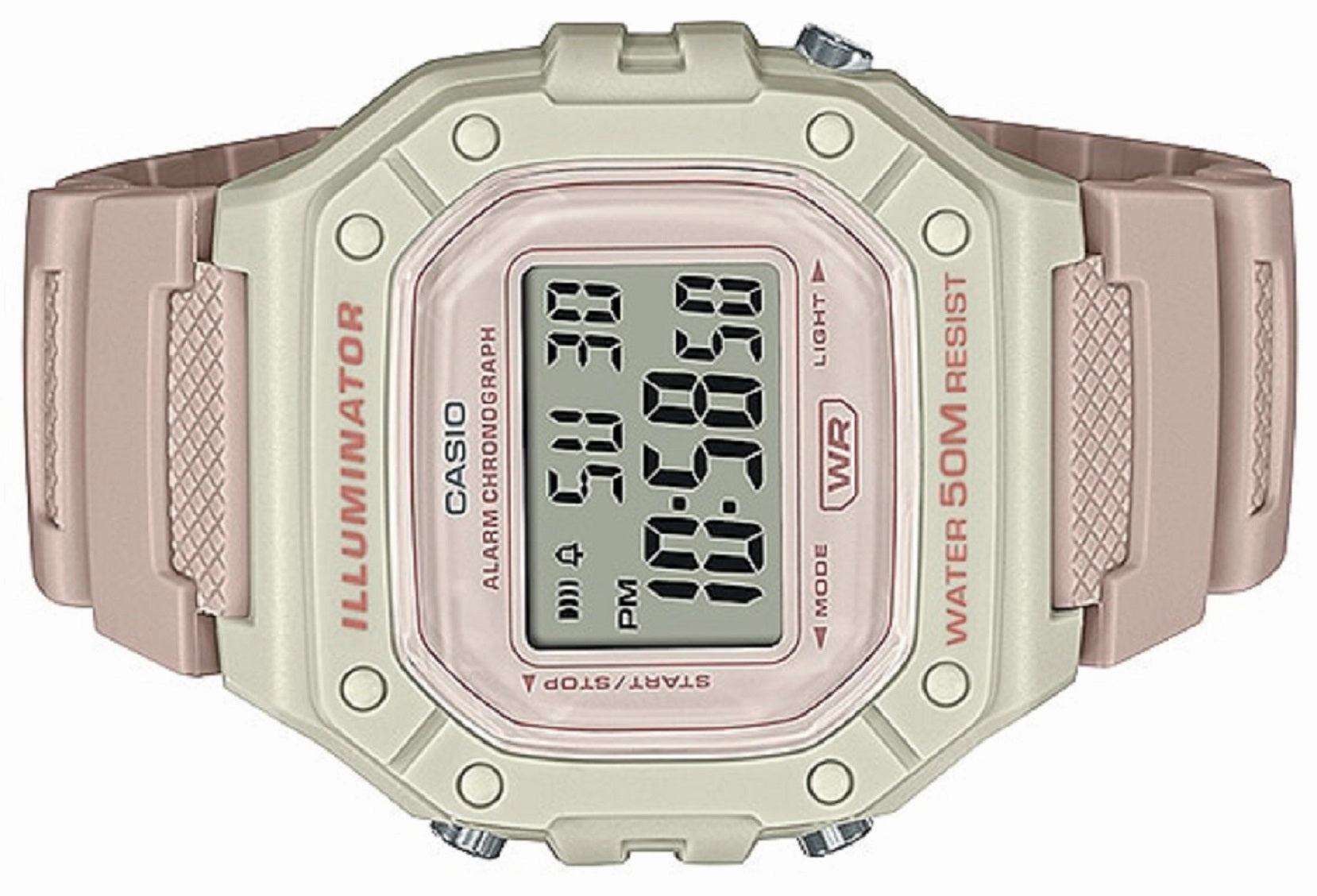 Casio W-218HC-4A2 Light Pink Resin Watch