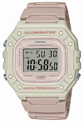 Casio W-218HC-4A2 Light Pink Resin Watch