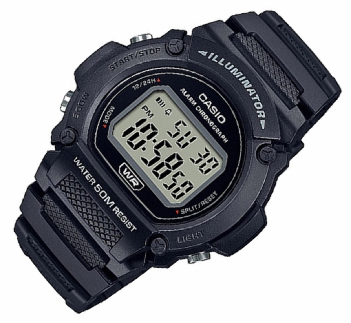 Casio W-219H-1A Black Resin Strap Watch for Men