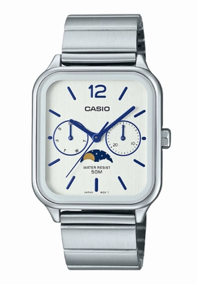 Casio Watch MTP-M305D-7A  Chronograph Stainless Steel Strap Watch For Men