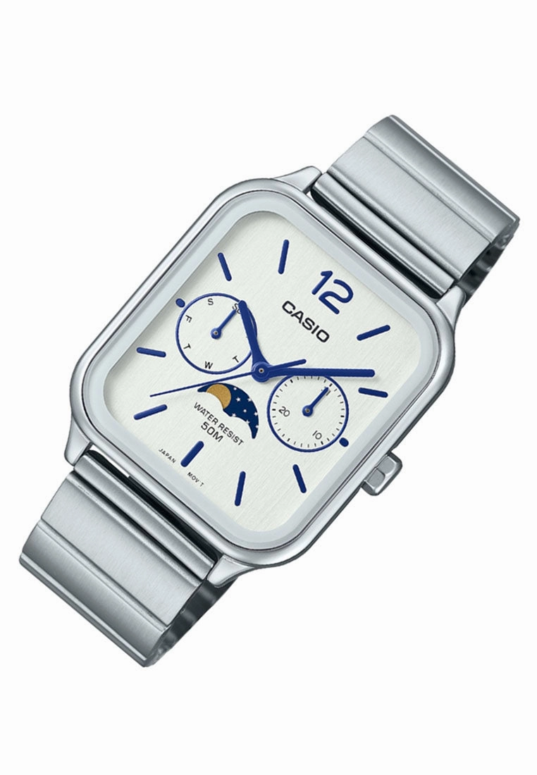 Casio Watch MTP-M305D-7A  Chronograph Stainless Steel Strap Watch For Men