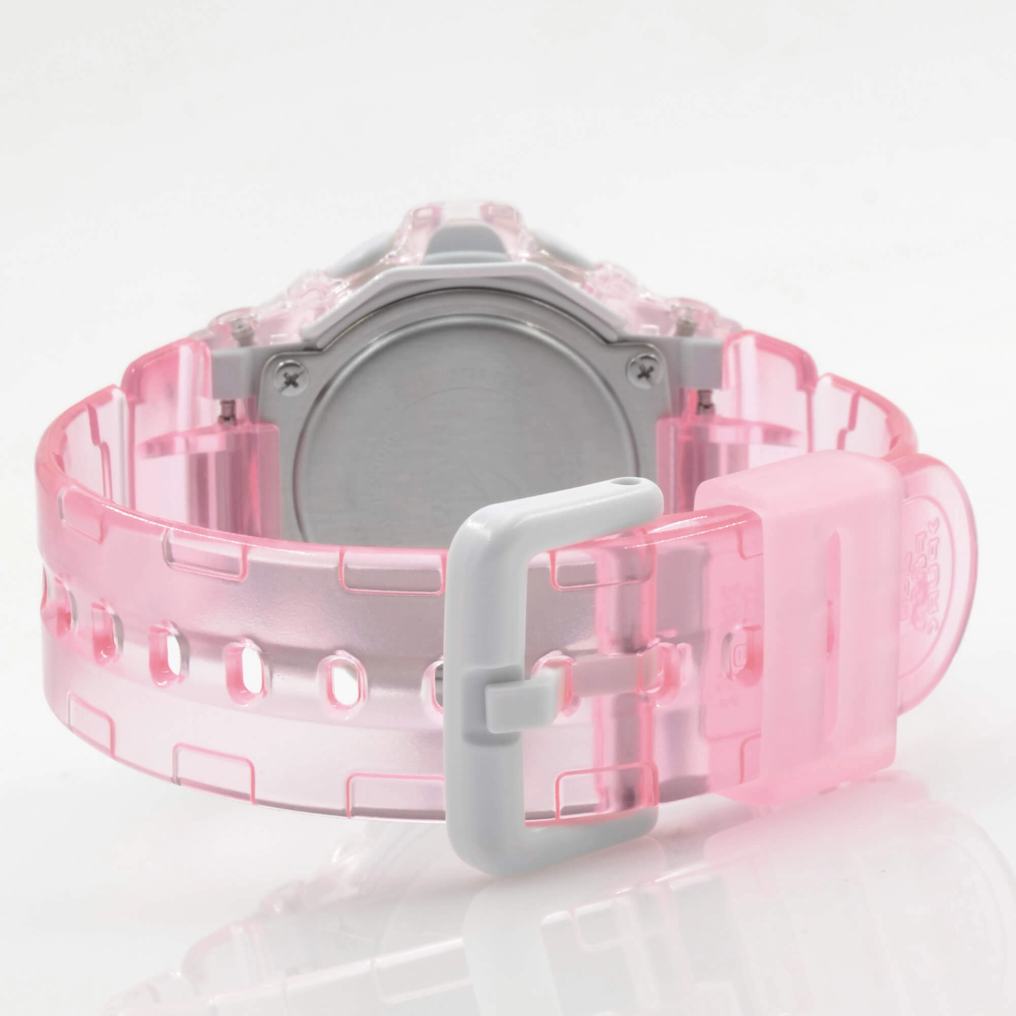 Casio Women's Alarm Watch - Baby-G Pink Transparent Strap Digital Dial | BG169R-4