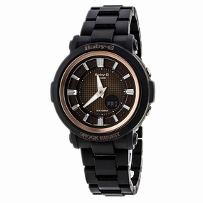 Casio Women's Baby-G Brown Ana-Digi Dial Black Fine Resin Alarm Watch | BGA301-1A