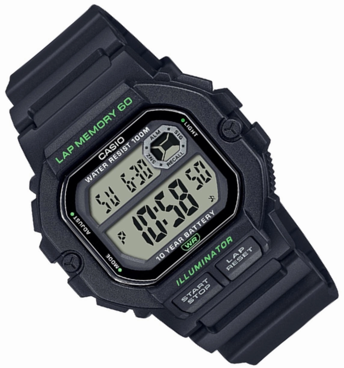 Casio WS-1400H-1A Black Resin Strap Watch for Men