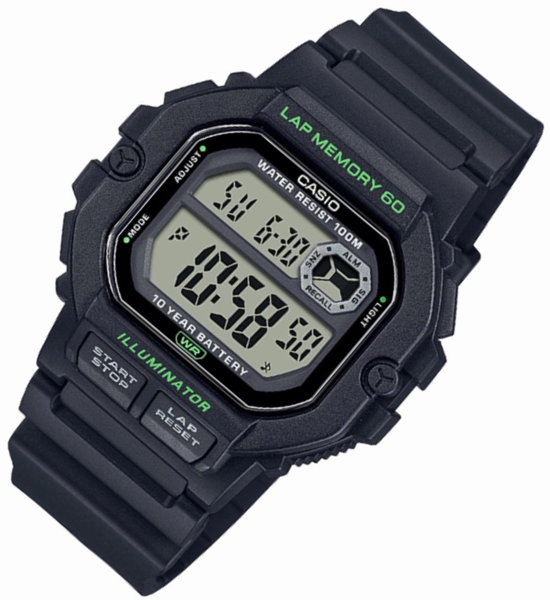 Casio WS-1400H-1A Black Resin Strap Watch for Men