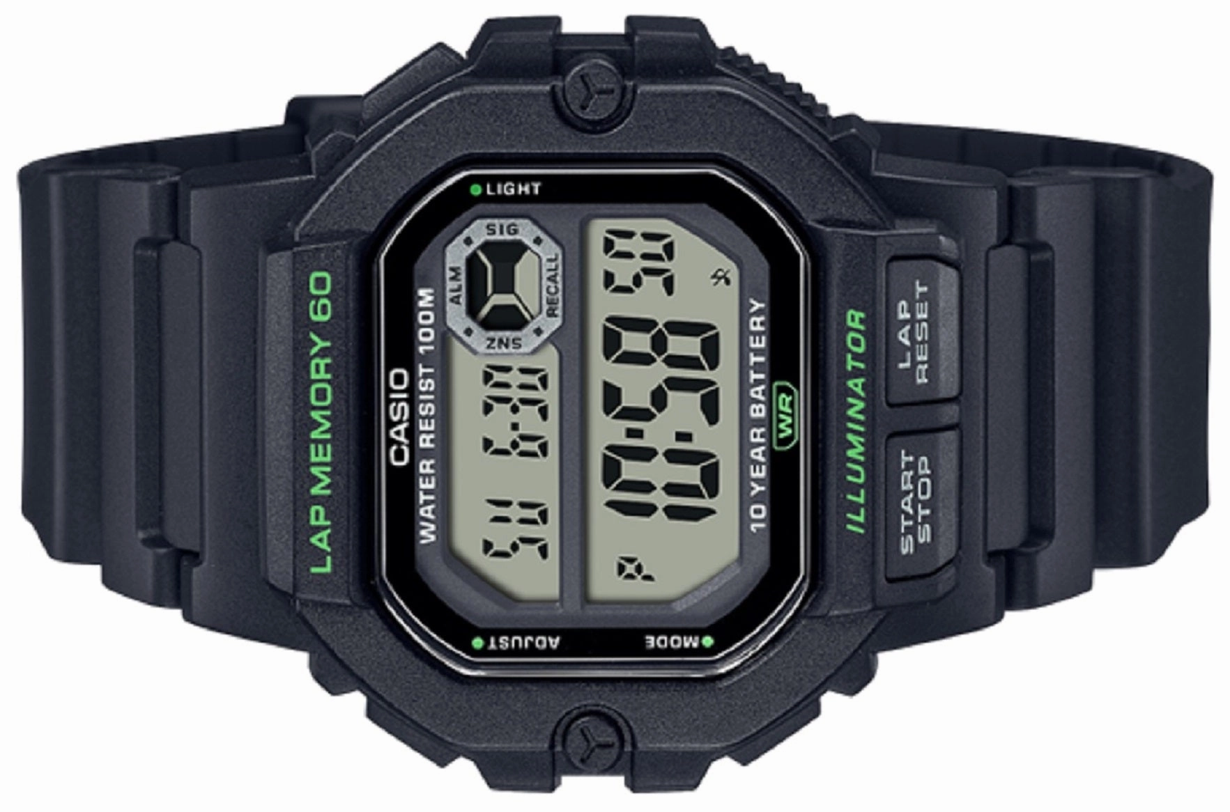 Casio WS-1400H-1A Black Resin Strap Watch for Men