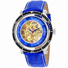 Christian Van Sant Men's Watch - Dome Automatic Gold Dial Leather Strap | CV0741