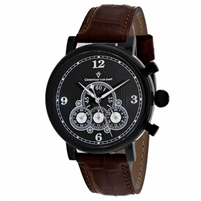 Christian Van Sant Men's Watch - Dominion Chrono Black Dial Brown Strap | CV0713