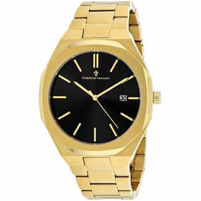 Christian Van Sant Men's Watch - Octavius Slim Quartz Yellow Gold Bracelet | CV0527