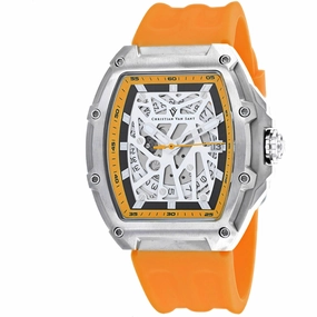 Christian Van Sant Men's Watch - Odyssey Automatic Orange Rubber Strap | CV6193