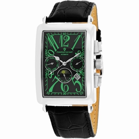 Christian Van Sant Men's Watch - Prodigy Automatic Black Dial Leather Strap | CV9136