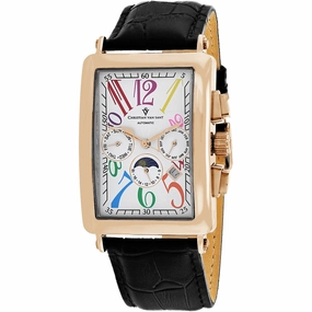 Christian Van Sant Men's Watch - Prodigy Automatic White Dial Leather Strap | CV9145