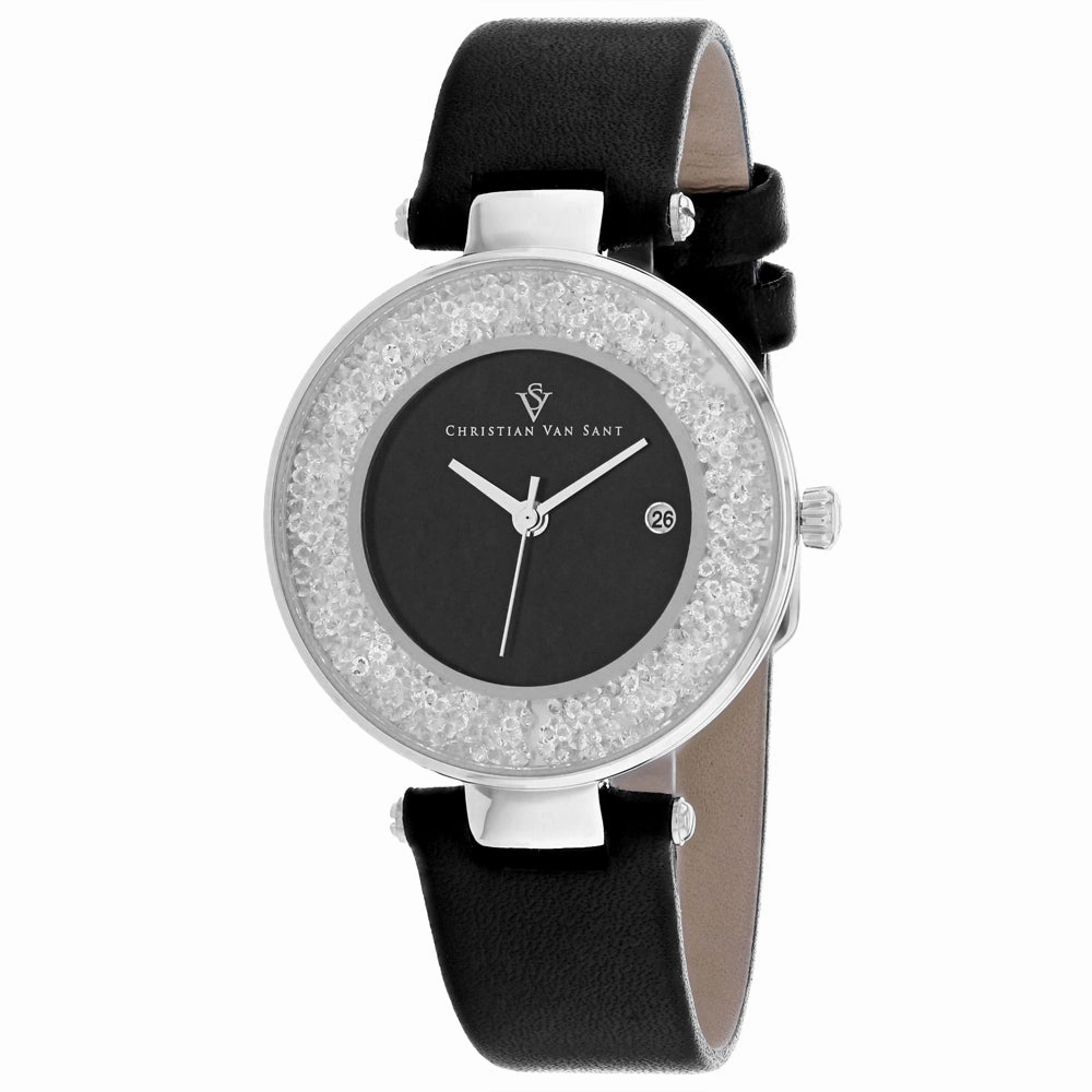 Christian Van Sant Women's Black dial Watch