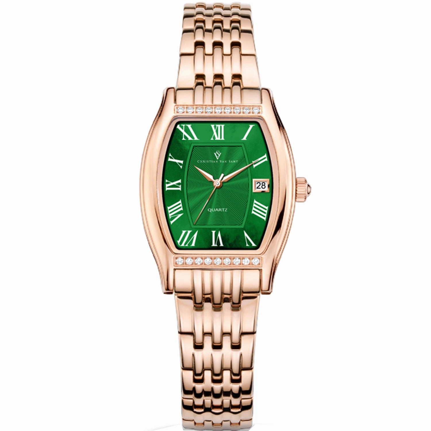 Christian Van Sant Women's Gemma Green Dial Watch