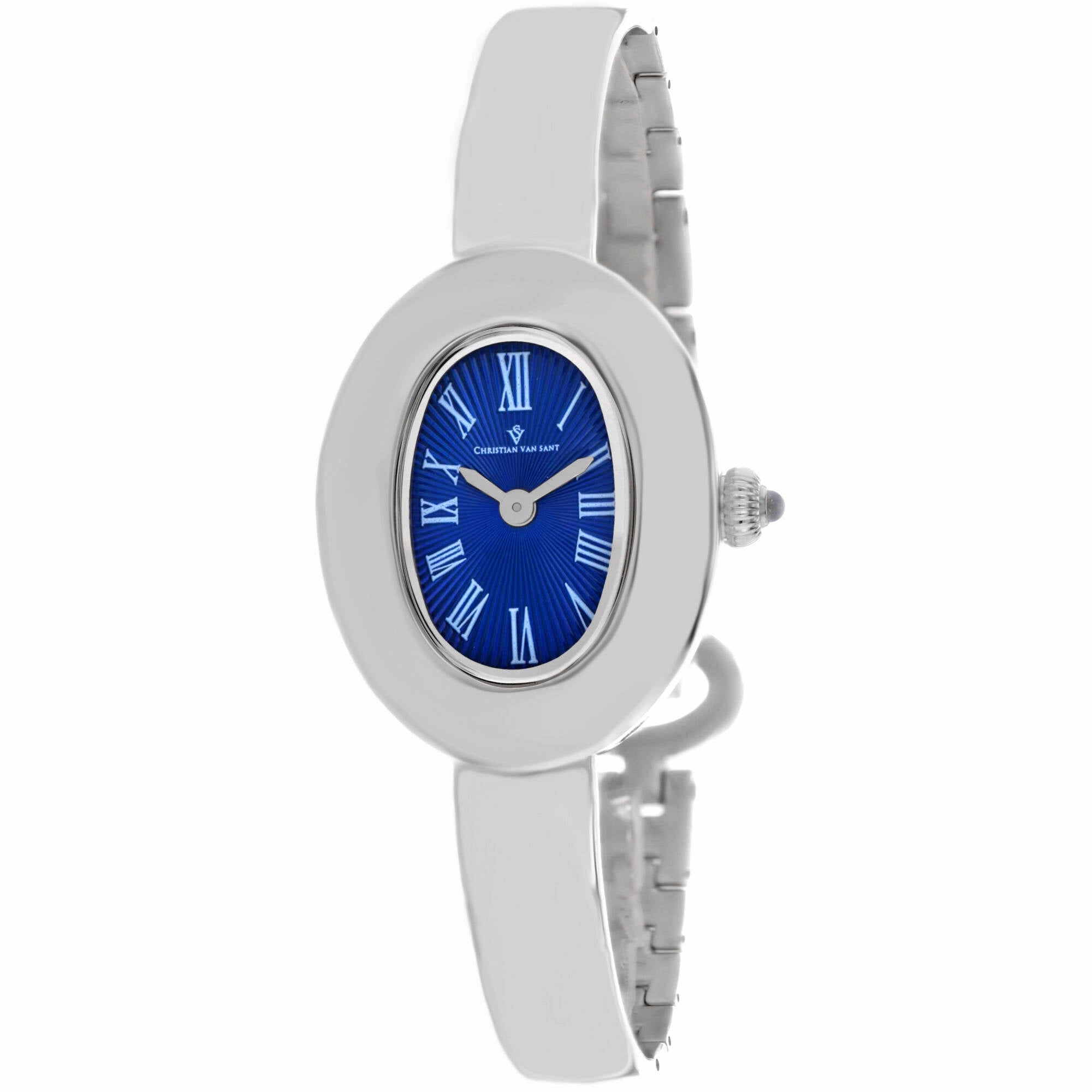 Christian Van Sant Women's Watch - Anora Quartz Blue Dial Silver Bracelet | CV4333