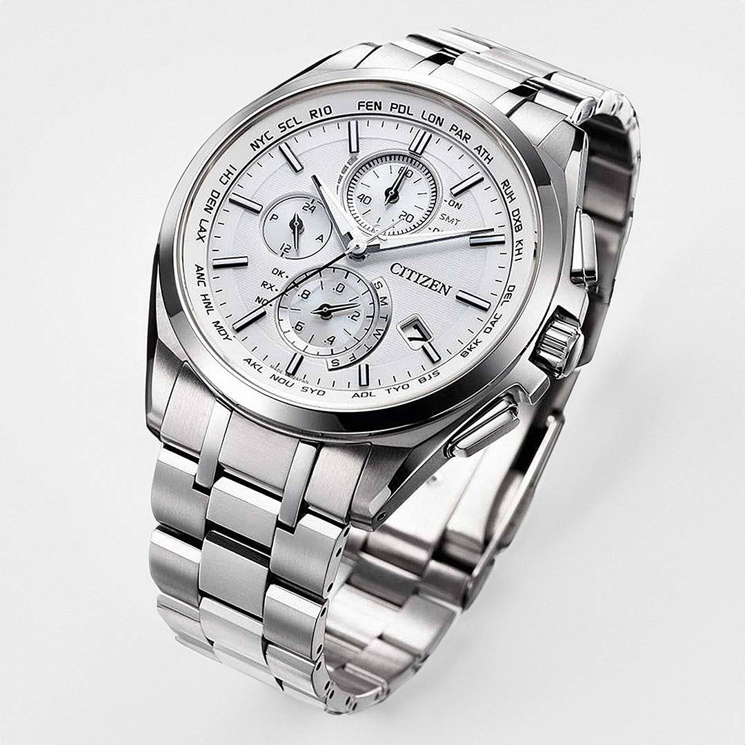 Citizen Attesa Radio Controlled Eco-Drive Titanium Watch AT8040-57A