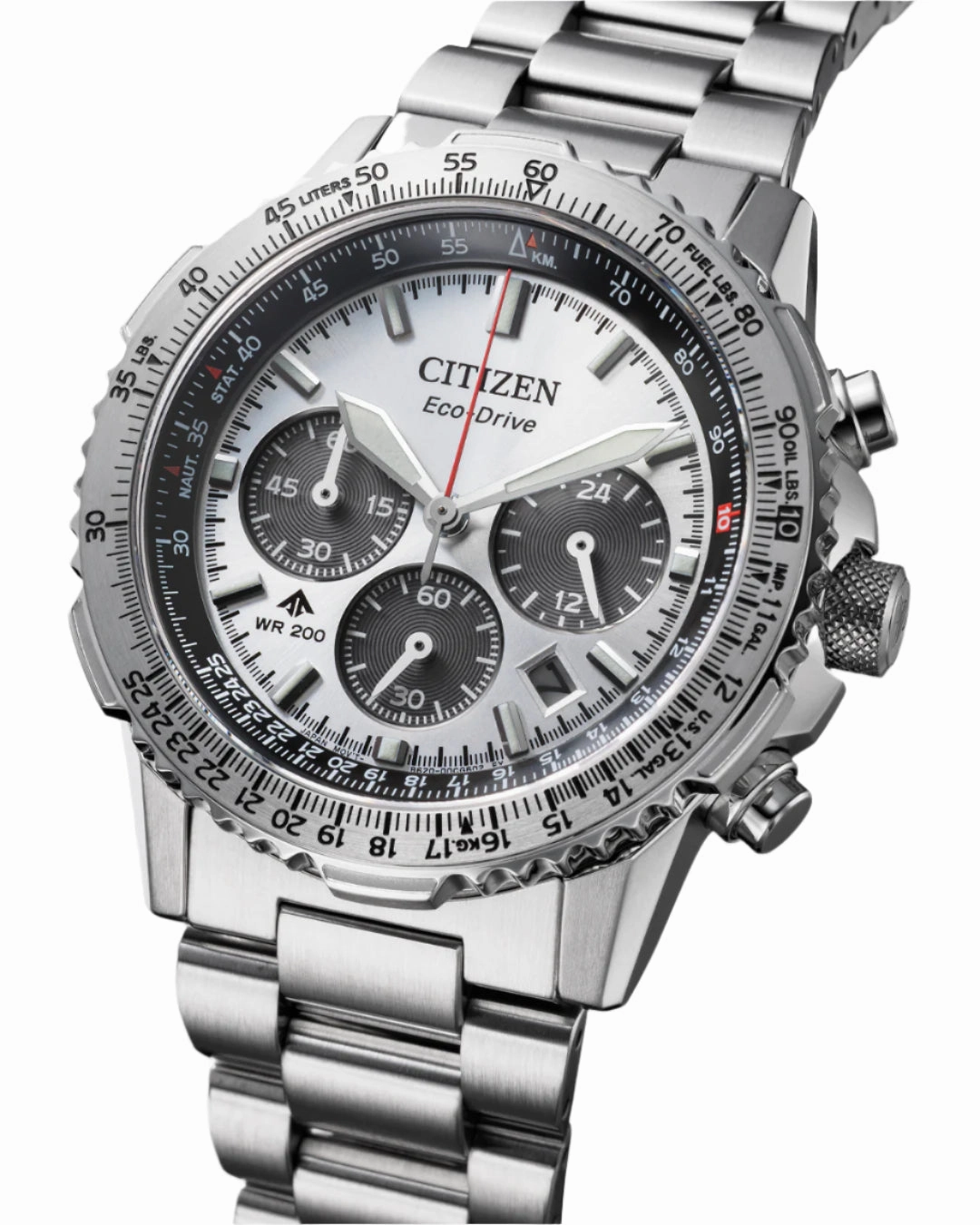Citizen Eco-Drive Promaster Navihawk Silver Dial Stainless Steel Watch CA4660-61A