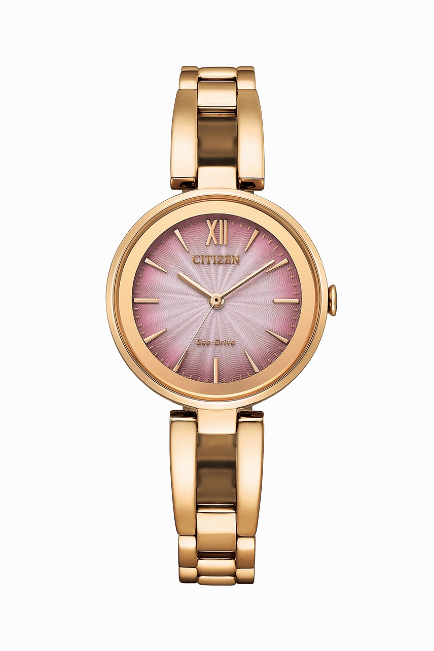 Citizen Eco-Drive Stainless Steel Pink Dial Watch EM0809-83Z