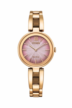 Citizen Eco-Drive Stainless Steel Pink Dial Watch EM0809-83Z