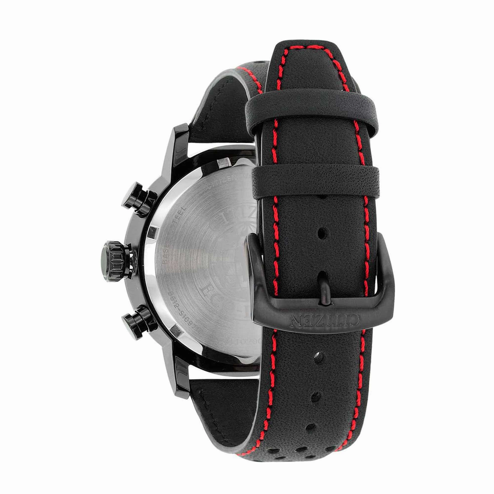 Citizen Men's Chronograph Watch - Eco-Drive Grey and Black Dial Strap | CA0645-15H