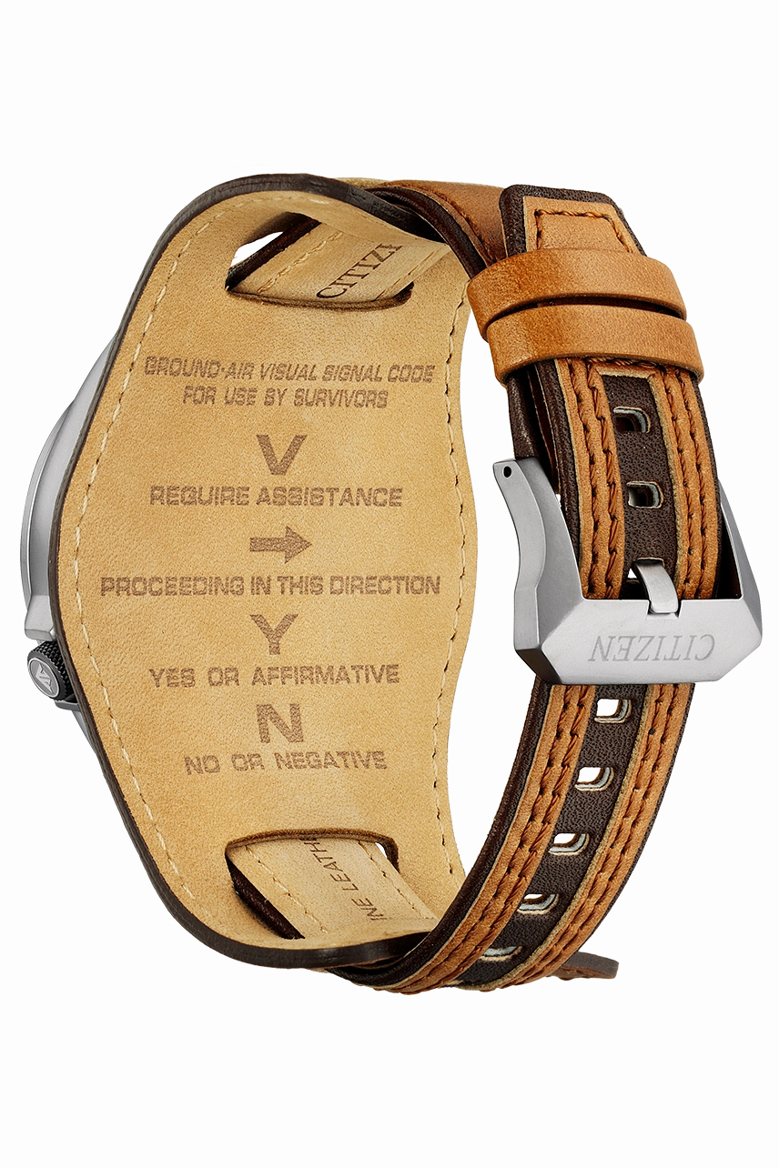 Citizen Promaster Eco-Drive Brown Leather Strap Black Dial Watch BN4061- 08E
