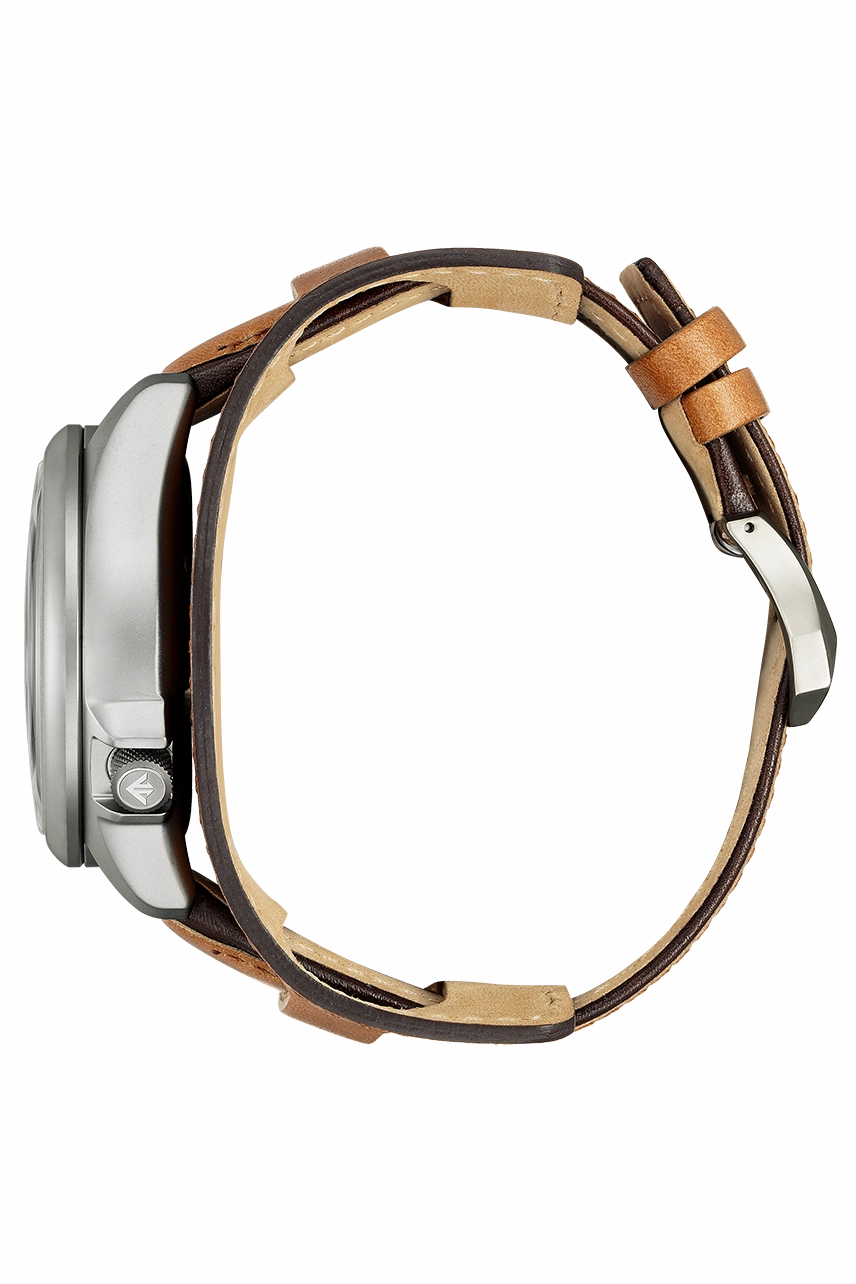 Citizen Promaster Eco-Drive Brown Leather Strap Black Dial Watch BN4061- 08E