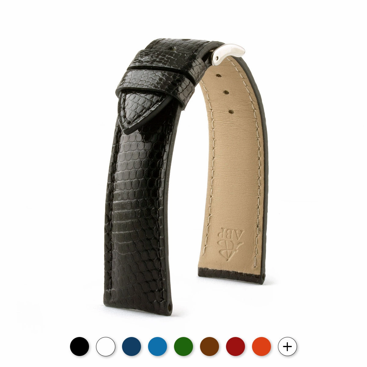 Classic "Essentials" watch band - Lizard leather band (black, blue, green...)