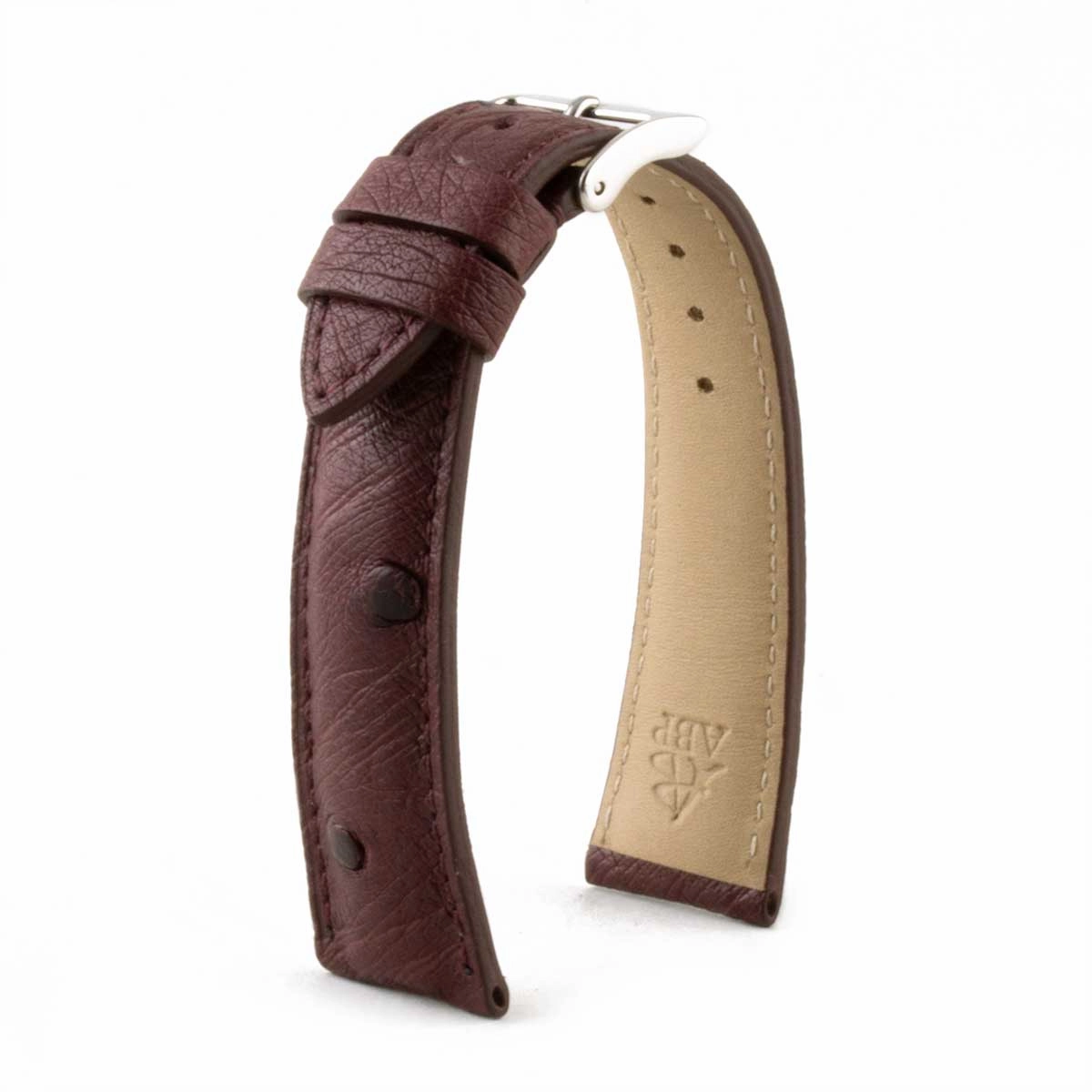 Classic "Essentials" watch band - Ostrich leather strap (blue, kaki, red, green...)
