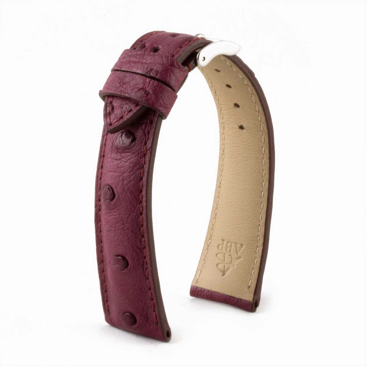 Classic "Essentials" watch band - Ostrich leather strap (blue, kaki, red, green...)