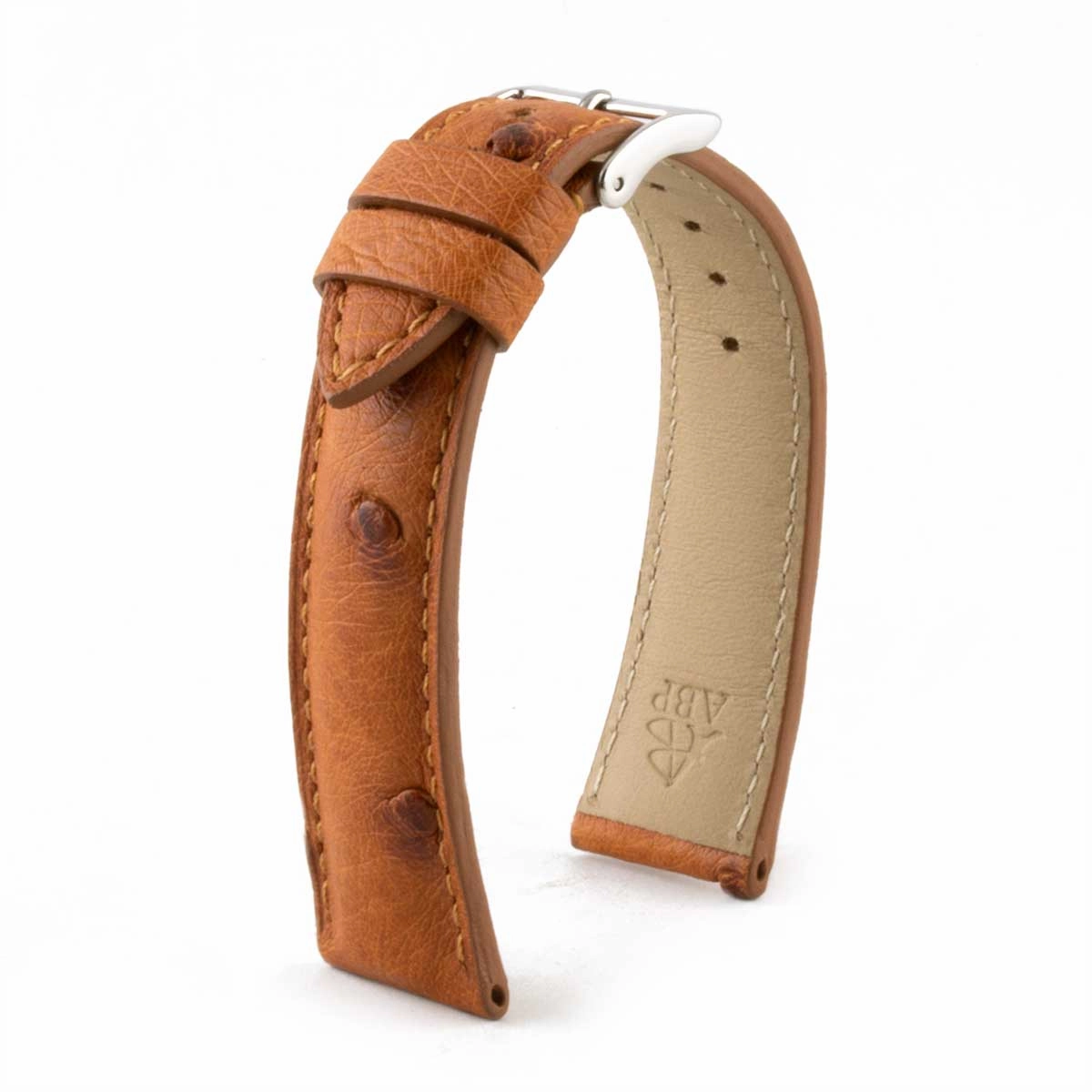 Classic "Essentials" watch band - Ostrich leather strap (blue, kaki, red, green...)