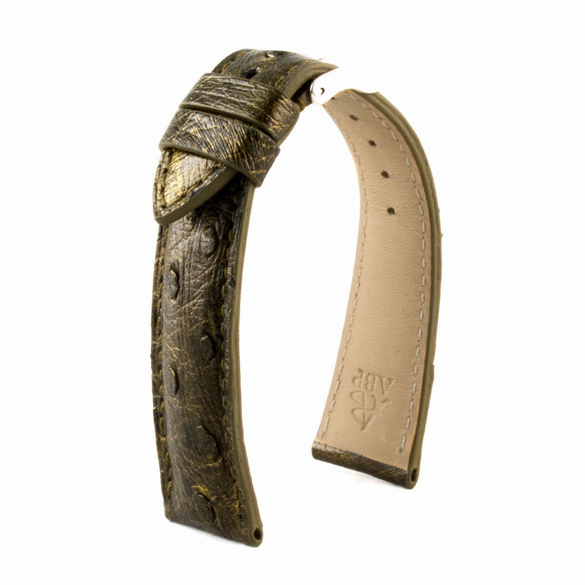 Classic "Essentials" watch band - Ostrich leather strap (blue, kaki, red, green...)