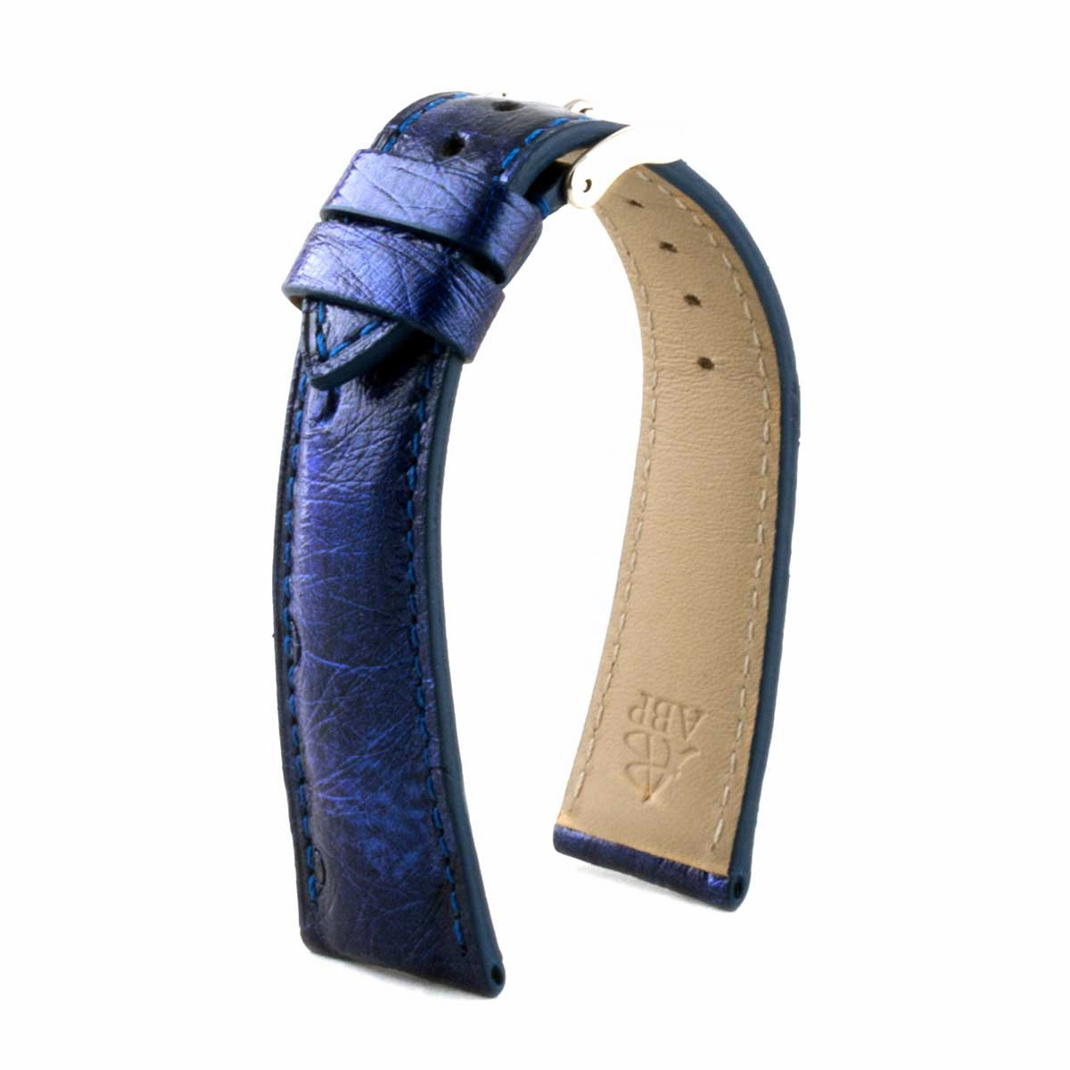 Classic "Essentials" watch band - Ostrich leather strap (blue, kaki, red, green...)