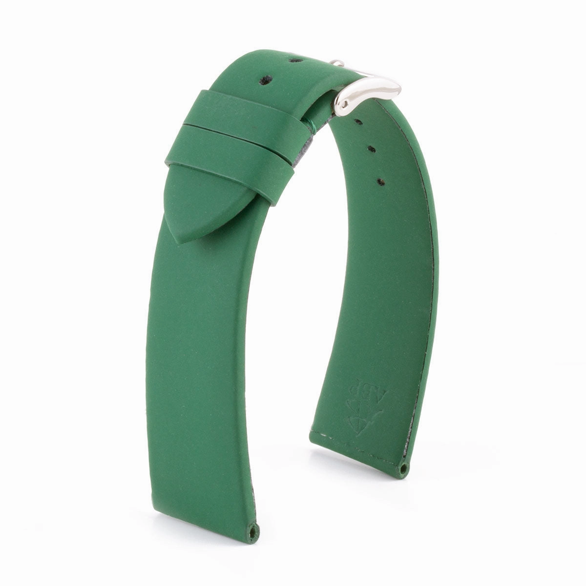 Classic "Essentials" watch band - Rubberized calf leather strap (black, grey, blue, green...)