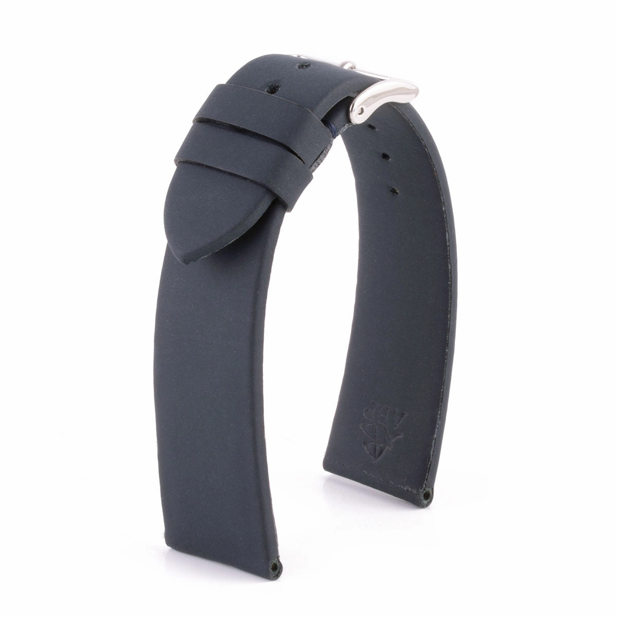 Classic "Essentials" watch band - Rubberized calf leather strap (black, grey, blue, green...)