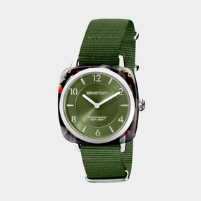 Clubmaster Chic Women Quartz Olive Green Dial Analog Nato Watch 21536.SA.UG.26.NOL