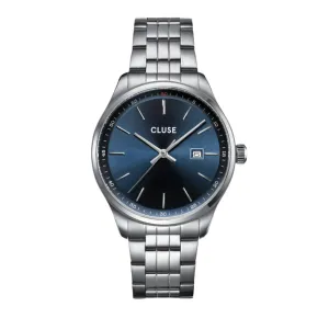 CLUSE Antheor Blue Dial Silver Stainless Steel Link Watch CW20903
