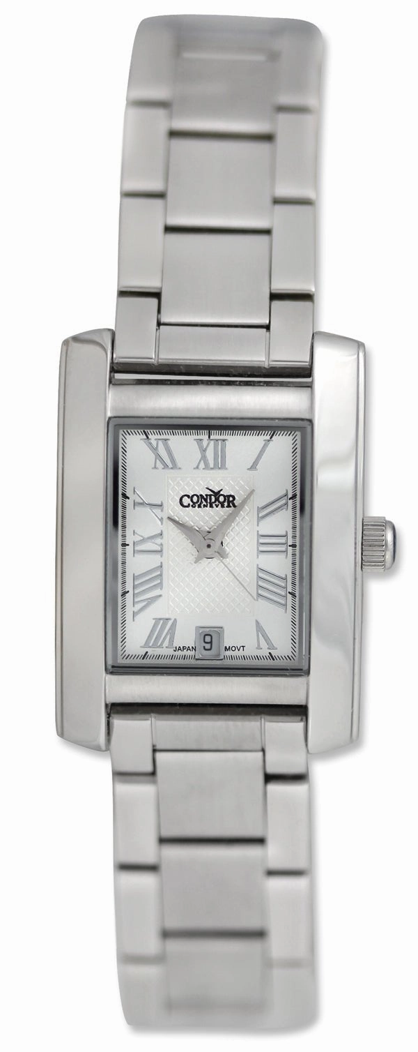 Condor Classic Stainless Steel Womens Watch Date Silver Dial CWS110