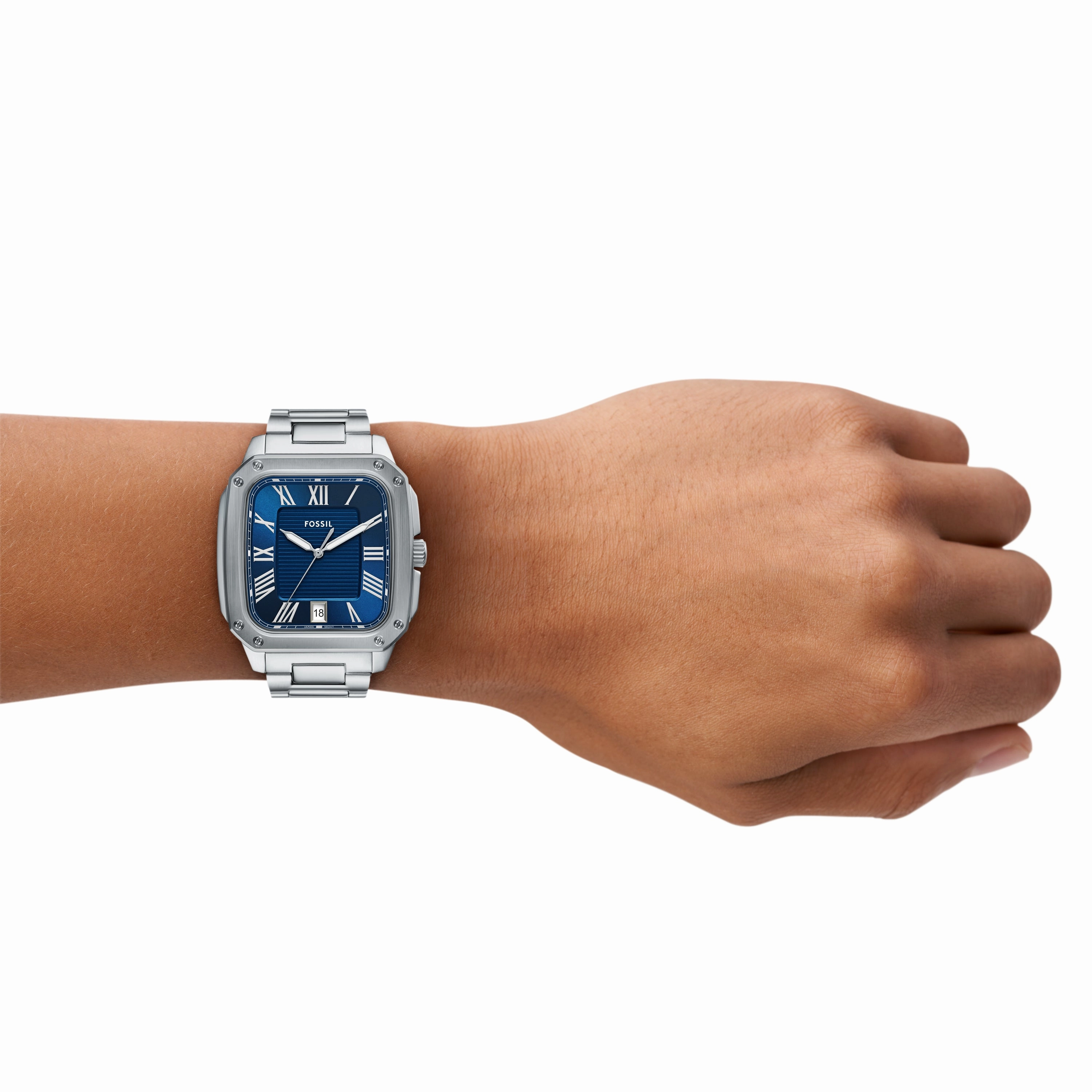Crosby Three-Hand Date Stainless Steel Watch