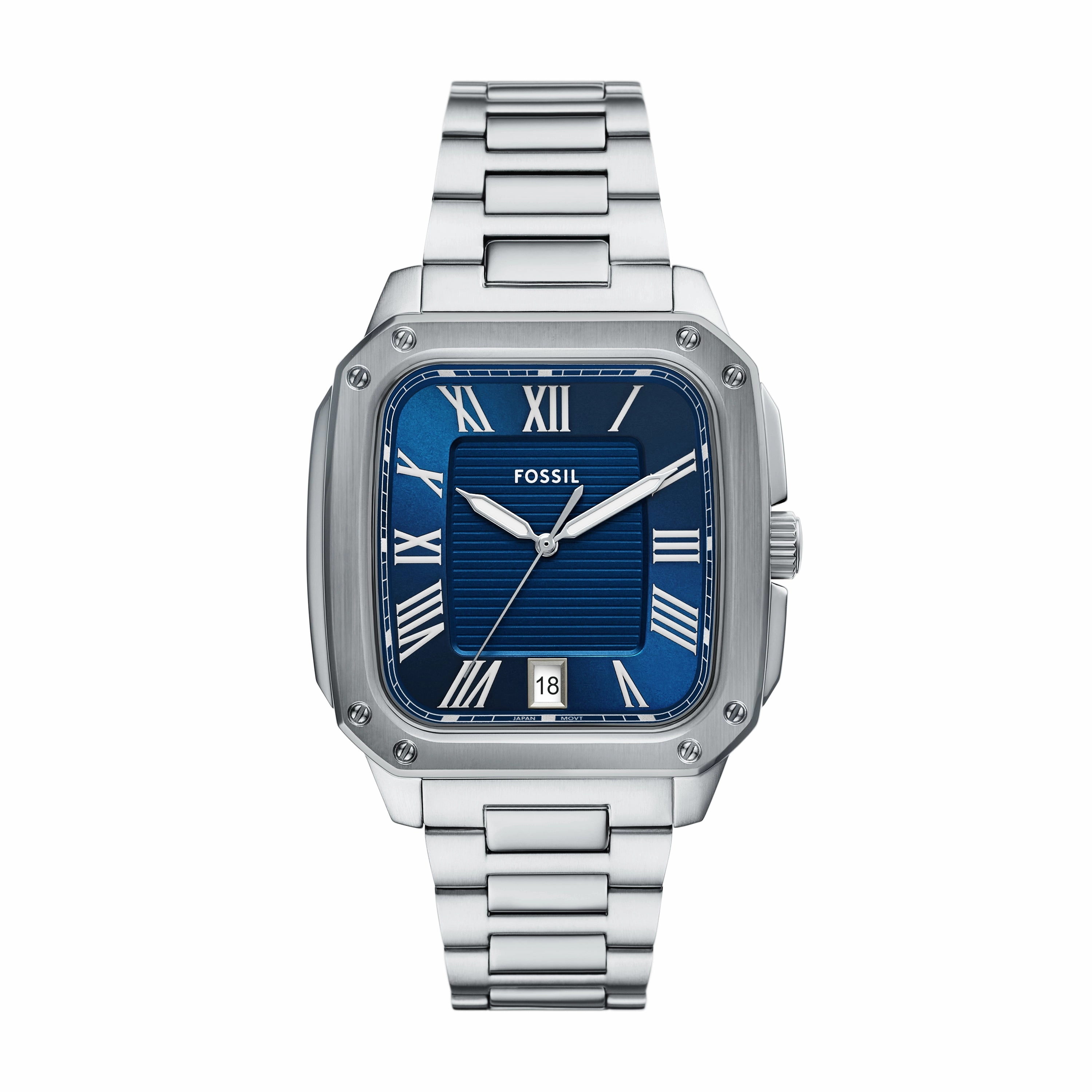 Crosby Three-Hand Date Stainless Steel Watch
