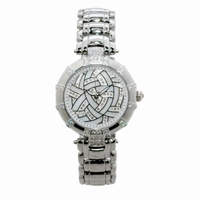 Croton Womens Silvertone Quartz Crystal Accented Bracelet Watch
